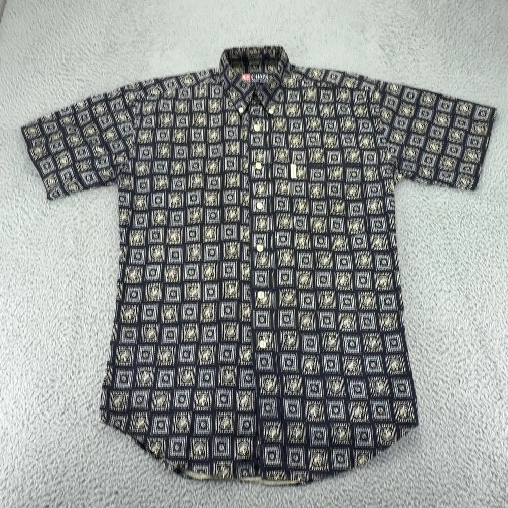 CHAPS Ralph Lauren Shirt Mens S Paisley Bandana Print Button Down 100% Cotton